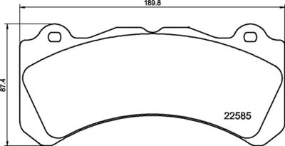 P86034 BREMBO Комплект тормозных колодок, дисковый тормоз