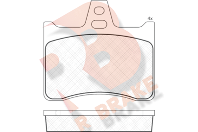 RB0256 R BRAKE Комплект тормозных колодок, дисковый тормоз