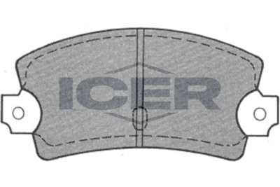 180215 ICER Комплект тормозных колодок, дисковый тормоз