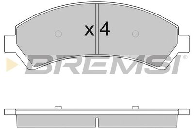 BP2920 BREMSI Комплект тормозных колодок, дисковый тормоз