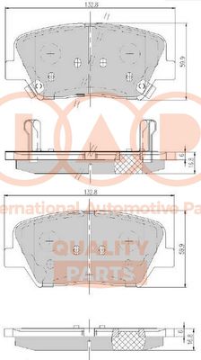 70407100 IAP QUALITY PARTS Комплект тормозных колодок, дисковый тормоз