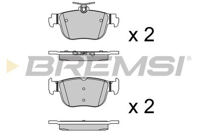 BP3921 BREMSI Комплект тормозных колодок, дисковый тормоз