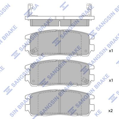 SP2089 Hi-Q Комплект тормозных колодок, дисковый тормоз