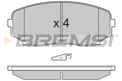 BP3332 BREMSI Комплект тормозных колодок, дисковый тормоз