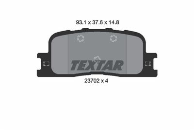 2370205 TEXTAR Комплект тормозных колодок, дисковый тормоз