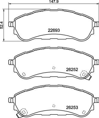 P24235 BREMBO Комплект тормозных колодок, дисковый тормоз