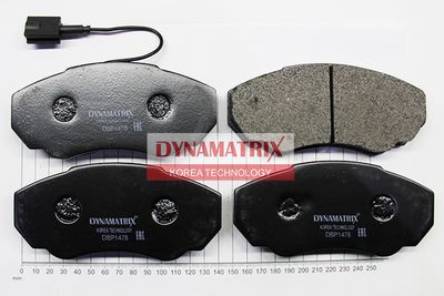 DBP1478 DYNAMATRIX Комплект тормозных колодок, дисковый тормоз