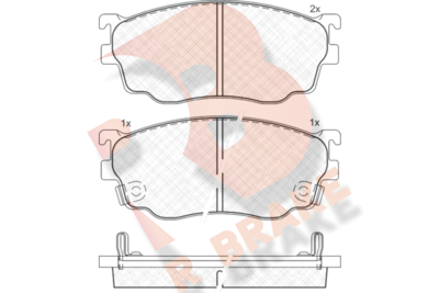 RB1334 R BRAKE Комплект тормозных колодок, дисковый тормоз