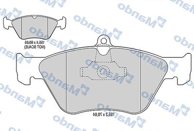 MBF015757 MANDO Комплект тормозных колодок, дисковый тормоз