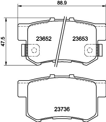 PCP1154 DON Комплект тормозных колодок, дисковый тормоз