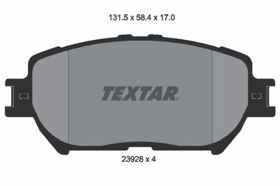 2392801 TEXTAR Комплект тормозных колодок, дисковый тормоз