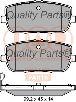 70411039 IAP QUALITY PARTS Комплект тормозных колодок, дисковый тормоз