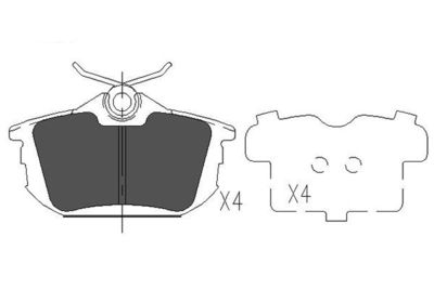 KBP5513 KAVO PARTS Комплект тормозных колодок, дисковый тормоз