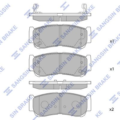 SP1178 Hi-Q Комплект тормозных колодок, дисковый тормоз