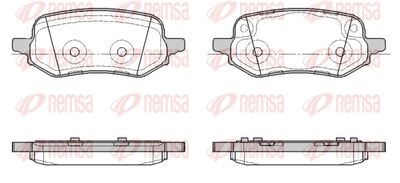 188600 REMSA Комплект тормозных колодок, дисковый тормоз