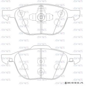 SN918 ADVICS Комплект тормозных колодок, дисковый тормоз