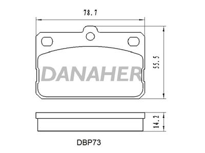 DBP73 DANAHER Комплект тормозных колодок, дисковый тормоз
