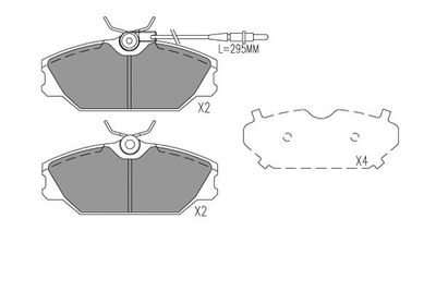 KBP1022 KAVO PARTS Комплект тормозных колодок, дисковый тормоз