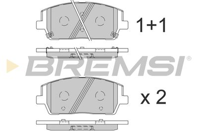 BP3860 BREMSI Комплект тормозных колодок, дисковый тормоз