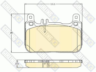 6121176 GIRLING Комплект тормозных колодок, дисковый тормоз