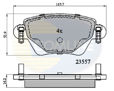 CBP01114 COMLINE Комплект тормозных колодок, дисковый тормоз