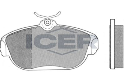 180889 ICER Комплект тормозных колодок, дисковый тормоз