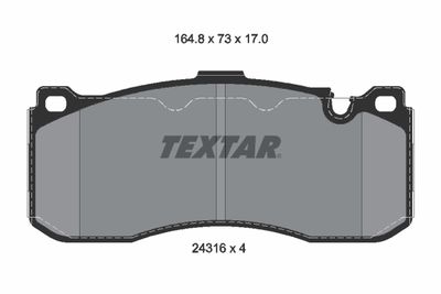 2431601 TEXTAR Комплект тормозных колодок, дисковый тормоз