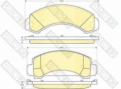 6112429 GIRLING Комплект тормозных колодок, дисковый тормоз