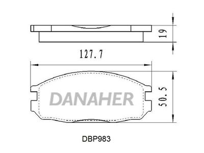 DBP983 DANAHER Комплект тормозных колодок, дисковый тормоз
