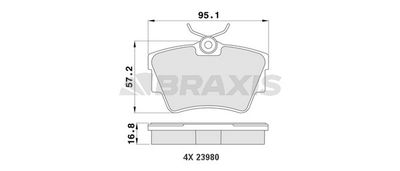 AA0070 BRAXIS Комплект тормозных колодок, дисковый тормоз