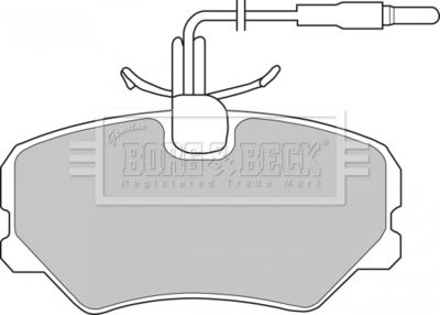 BBP1105 BORG & BECK Комплект тормозных колодок, дисковый тормоз