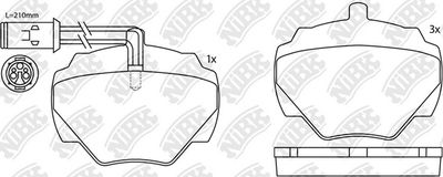 PN0237W NiBK Комплект тормозных колодок, дисковый тормоз