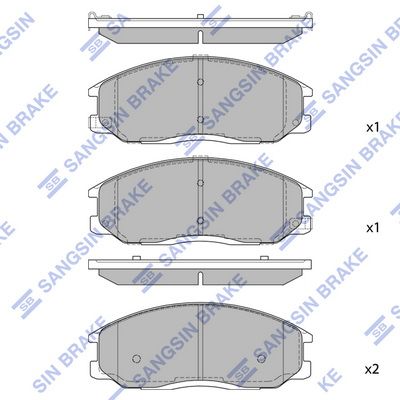 SP1157 Hi-Q Комплект тормозных колодок, дисковый тормоз