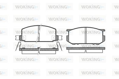 P009322 WOKING Комплект тормозных колодок, дисковый тормоз