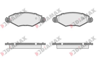 N09007 DIAMAX Комплект тормозных колодок, дисковый тормоз