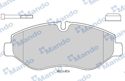 MBF015563 MANDO Комплект тормозных колодок, дисковый тормоз