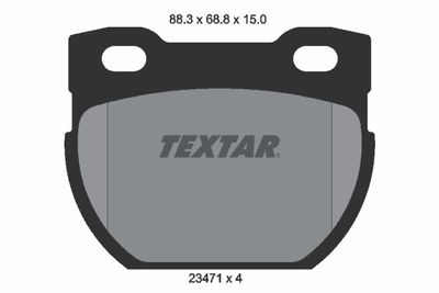 2347101 TEXTAR Комплект тормозных колодок, дисковый тормоз