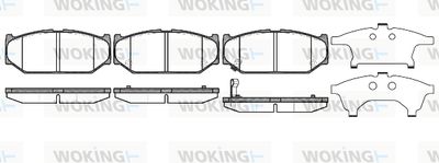 P1281311 WOKING Комплект тормозных колодок, дисковый тормоз