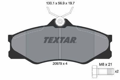 2097904 TEXTAR Комплект тормозных колодок, дисковый тормоз