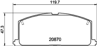 8DB355026821 HELLA PAGID Комплект тормозных колодок, дисковый тормоз