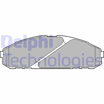 LP1075 DELPHI Комплект тормозных колодок, дисковый тормоз