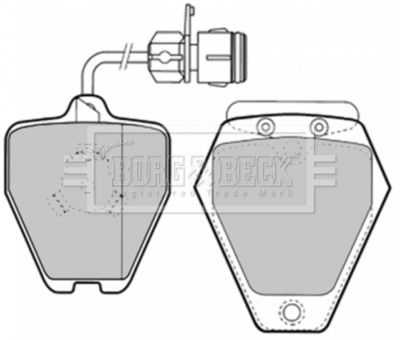 BBP1577 BORG & BECK Комплект тормозных колодок, дисковый тормоз