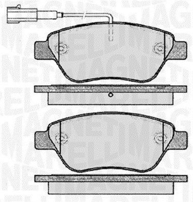 363916060430 MAGNETI MARELLI Комплект тормозных колодок, дисковый тормоз