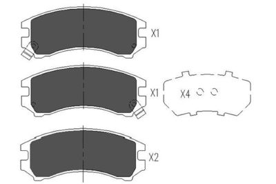 KBP8513 KAVO PARTS Комплект тормозных колодок, дисковый тормоз