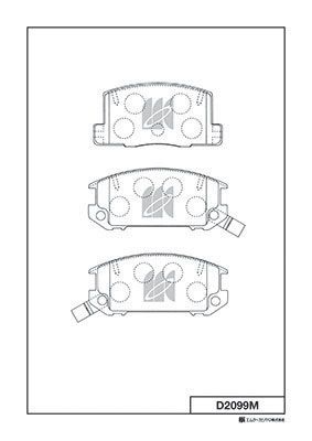D2099M MK Kashiyama Комплект тормозных колодок, дисковый тормоз