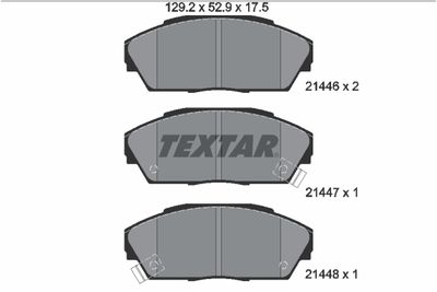 2144601 TEXTAR Комплект тормозных колодок, дисковый тормоз