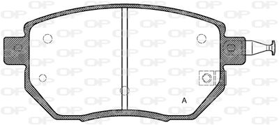 BPA098502 OPEN PARTS Комплект тормозных колодок, дисковый тормоз