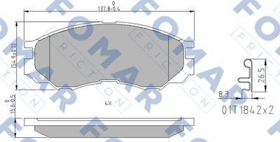 FO690781 FOMAR Friction Комплект тормозных колодок, дисковый тормоз