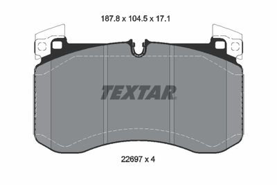2269701 TEXTAR Комплект тормозных колодок, дисковый тормоз