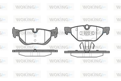 P1045300 WOKING Комплект тормозных колодок, дисковый тормоз